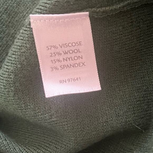 J. Jill Sweater Dress Womens Size Small Army Green Knee Length Long Sleeve Basic - Picture 6 of 6